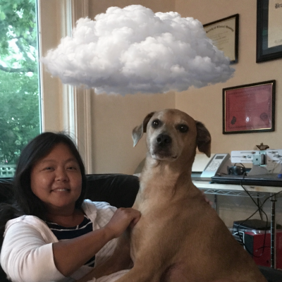 Woman-and-dog-with-floating-cloud-1
