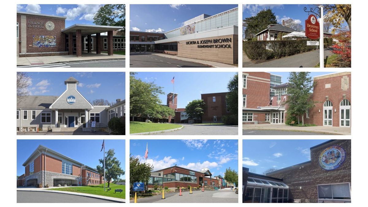 A Marblehead public school entrance on the first day of classes