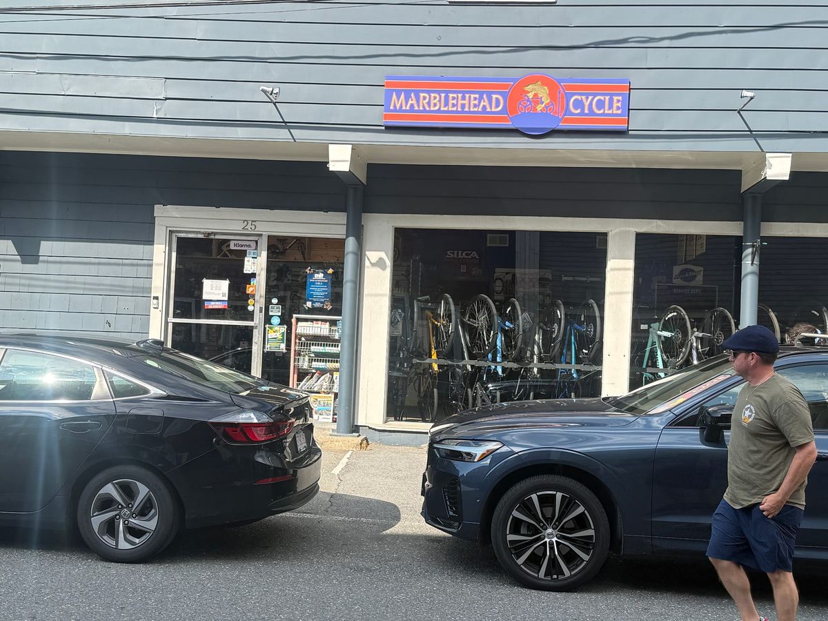 Marblehead Cycle owner Dan Shuman in his Bessom Street shop