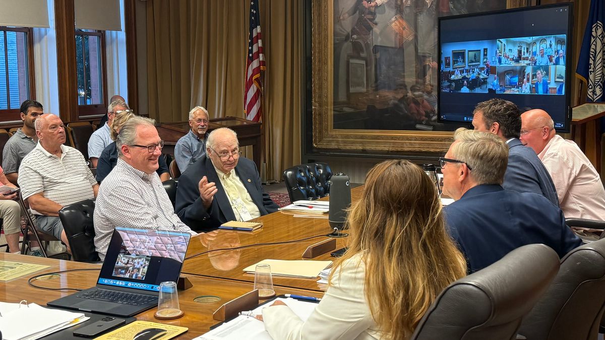 Town Historian Don Doliber addressing the Select Board