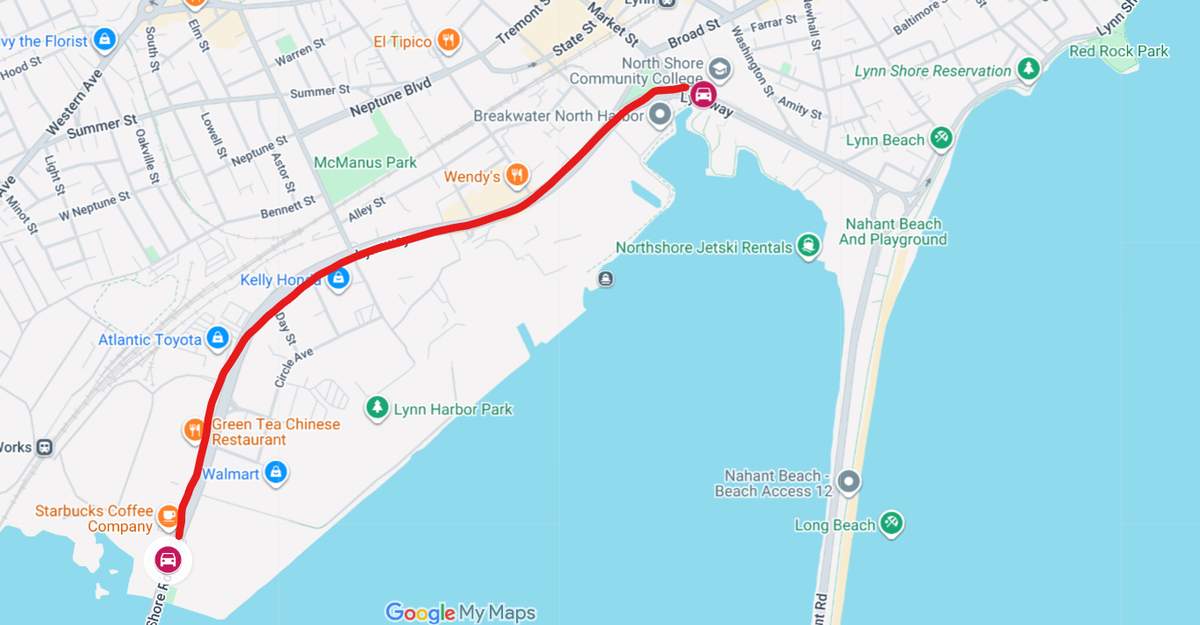 Rendering of the Lynnway Multimodal Corridor Project on Route 1A